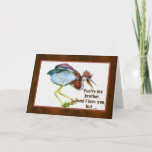Cartão Birthday, Brother, Tricolored Heron, Humor<br><div class="desc">This Tricolored Heron with the bad hair is about four weeks old.   He makes a splendid humorous birthday greeting card.</div>