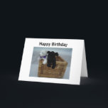 Cartão Birthday Buddies<br><div class="desc">Two cool birthday buddies curled up in a basket sending birthday wishes.</div>