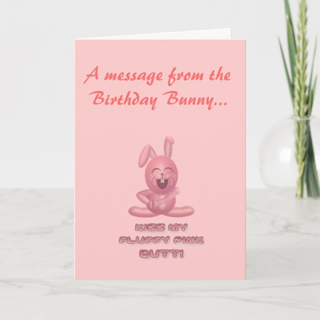 Cartão Birthday Bunny (Frente)