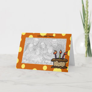 Cartão Birthday cake card template