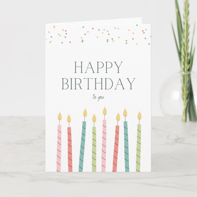 Cartão Birthday Candle Greeting Card (Frente)
