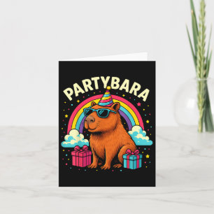 Cartão Birthday Capybara Tee Para Crianças Diversão Party