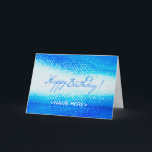 Cartão Birthday Card<br><div class="desc">Blue Happy Birthday Design for Him</div>