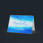 Cartão Birthday Card<br><div class="desc">Blue Happy Birthday Design for Him</div>