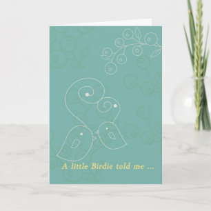 Cartão Birthday card a little birdie told me