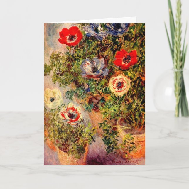 Cartão Birthday Card - Art by Claude Monet (Frente)