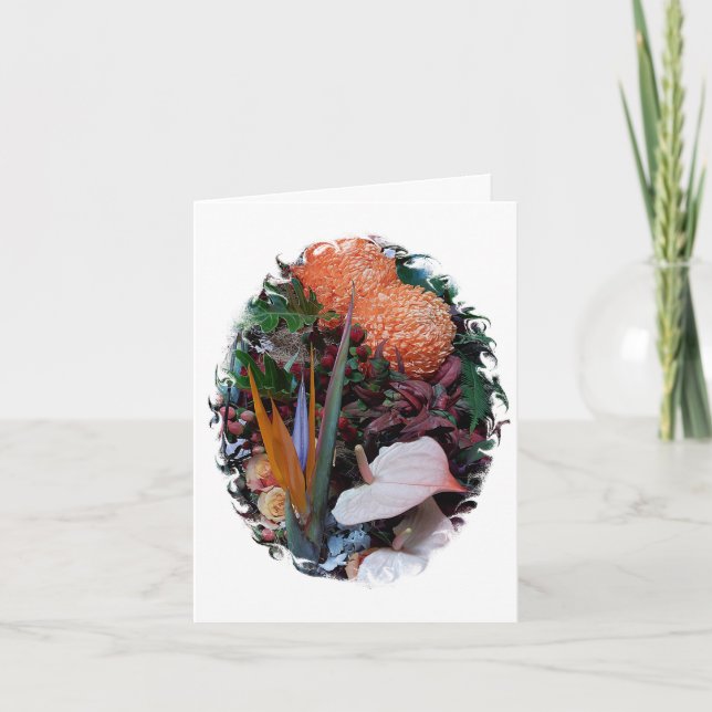 Cartão Birthday Card - Bird of Paradise Floral (Frente)