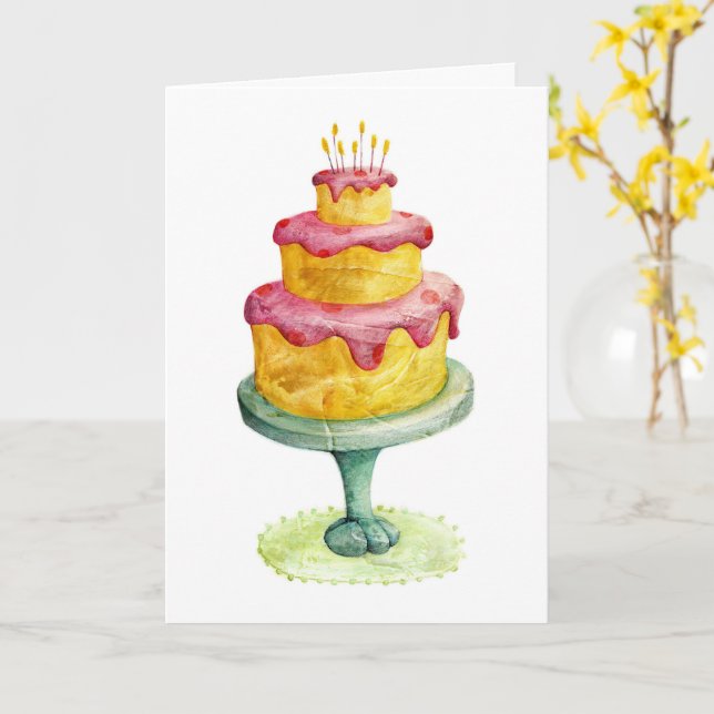 Cartão Birthday Card : Birthday Bash Collection : 201 (Flor Amarela)