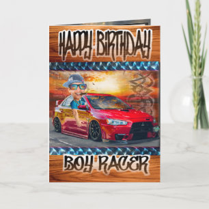Cartão Birthday card boy Racer