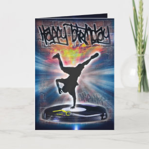 Cartão Birthday card breakdancer