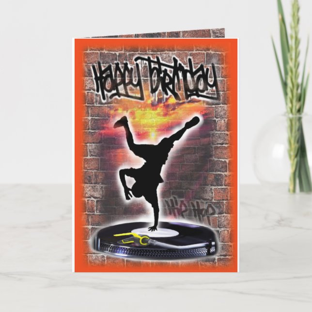 Cartão Birthday card breakdancer (Frente)