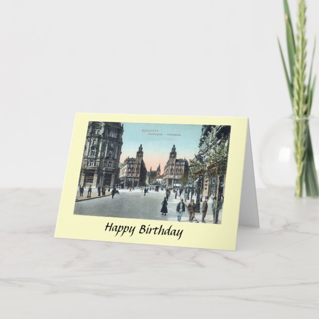 Cartão Birthday Card - Budapest, Hungary (Frente)