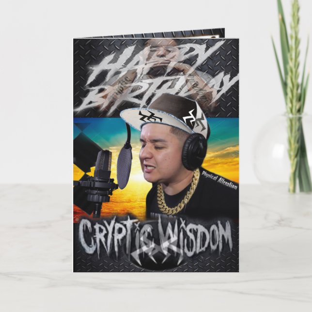 Cartão Birthday card cryptic wisdom (Frente)