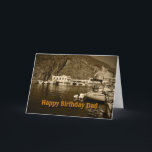 Cartão Birthday Card  -  Dad<br><div class="desc">Wish your Dad a happy birthday with this sepia print of a Spanish coastal scene.  The message has been left blank to enable you to create your own.</div>