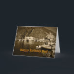 Cartão Birthday Card  -  Dad<br><div class="desc">Wish your Dad a happy birthday with this sepia print of a Spanish coastal scene.  The message has been left blank to enable you to create your own.</div>
