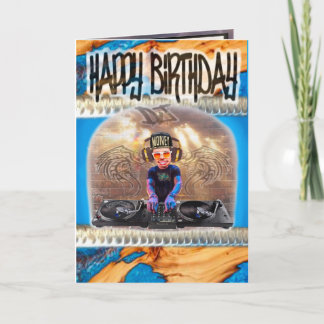 Cartão Birthday card DJ