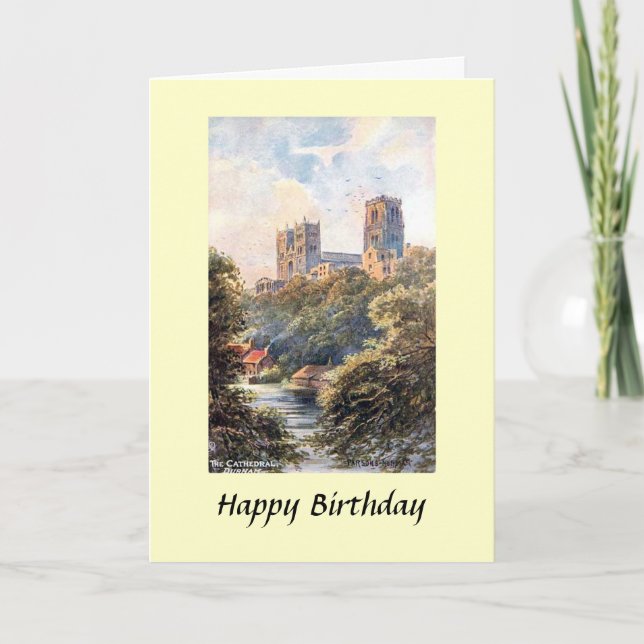 Cartão Birthday Card - Durham Cathedral (Frente)