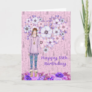 Cartão Birthday Card for 13 Year Old Girl