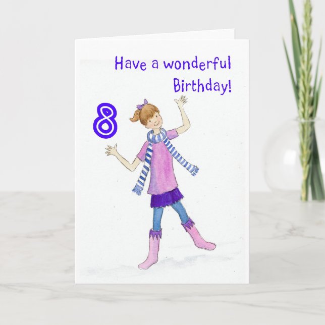 Cartão Birthday Card for 8 yr old Girl (Frente)