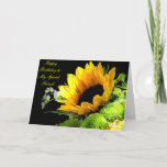 Cartão Birthday Card for a Friend<br><div class="desc">A lovely sunflower carrying birthday wishes for a special friend.</div>