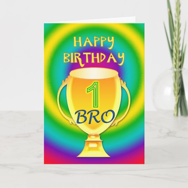 Cartão Birthday card for a number 1 brother (Frente)