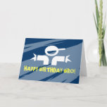 Cartão Birthday card for brothers - Happy Birthday Bro<br><div class="desc">Birthday card for brothers - Happy Birthday Bro.</div>