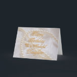 Cartão Birthday card for daughter with pearls<br><div class="desc">Beautiful white pearls lying on a lace background. A gorgeous birthday card for a daughter.You can customize to convey your own sentiments.</div>