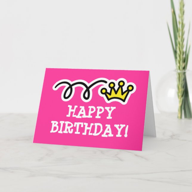 Cartão Birthday card for girl (Frente)