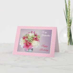 Cartão Birthday card for Godmom - Bouquet of flowers