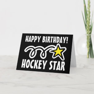 Cartão Birthday card for hockey player