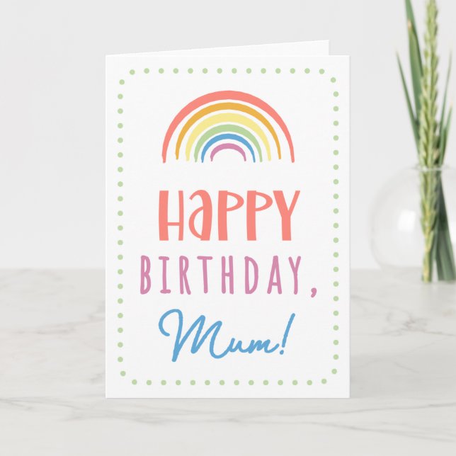 Cartão Birthday Card for Mum (Frente)