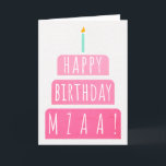 Cartão Birthday Card for Mzaa<br><div class="desc">Birthday Card for Mzaa. If you call your mother Mzaa instead of Mom, this birthday card is perfect for her. (Mzaa means mother in Kiswahili / Swahili.). Your mzaa also will love this birthday card's gradient ombre pink design with a birthday cake that says "Happy birthday Mzaa!" Make this card...</div>