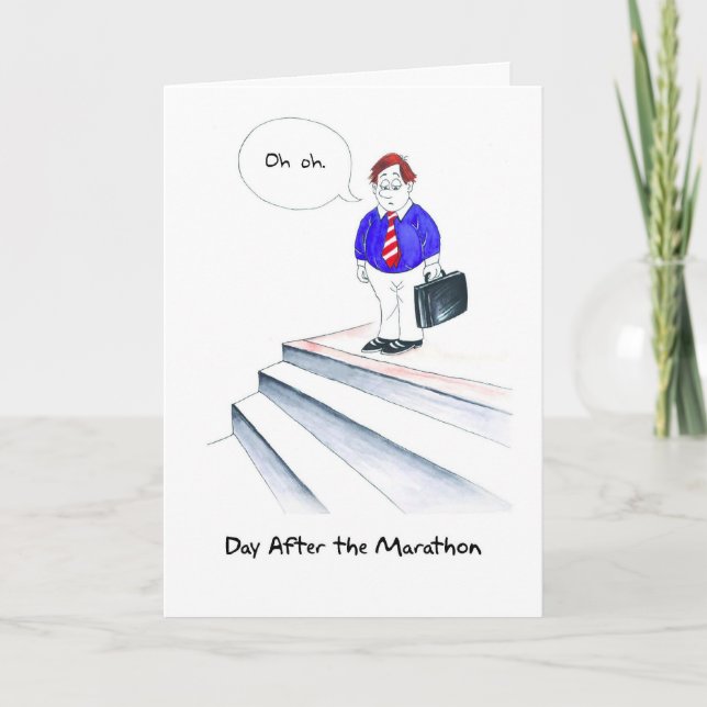 Cartão Birthday Card for Runner - Oh Oh Stairs (Frente)