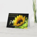 Cartão Birthday Card for Step Daughter<br><div class="desc">Let this beautiful sunflower carry your birthday wish to your step daughter.</div>