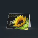 Cartão Birthday Card for Step Daughter<br><div class="desc">Let this beautiful sunflower carry your birthday wish to your step daughter.</div>