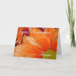 Cartão Birthday Card For Wife<br><div class="desc">Orange and white daisy</div>