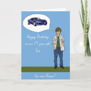 Cartão Birthday Card from Parents to 13 year old Boy