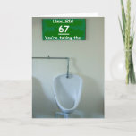 Cartão Birthday Card Gents Toilet<br><div class="desc">Funny birthday cards for that special birthday 60,  65,  67,  70 or anniversary gents urinal  toilet and sign.</div>