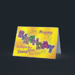Cartão Birthday card like a daughter with floral text<br><div class="desc">A happy card with text made from flowers A beautiful verse completes this unique card perfectly.</div>