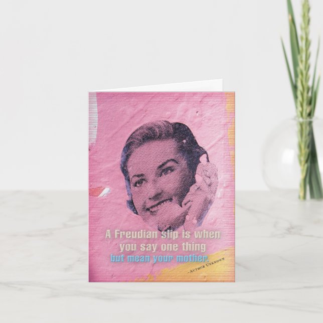 Cartão Birthday card: Mother (Freudian slip) (Frente)