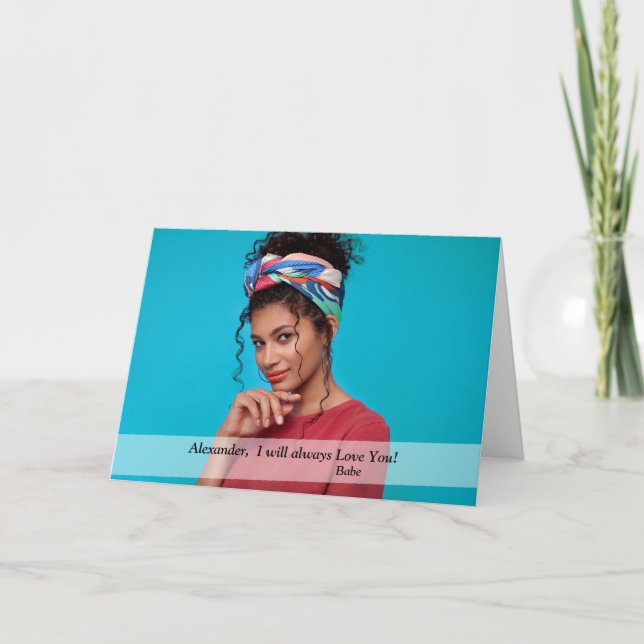 Cartão Birthday Card Photo Custom (Frente)