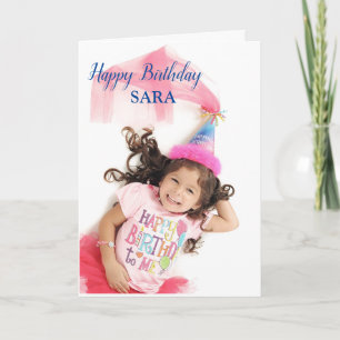Cartão Birthday card photo custom