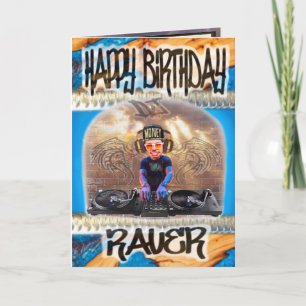 Cartão Birthday card Raver
