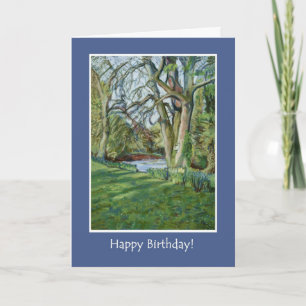 Cartão Birthday Card - Riverbank in Early Spring