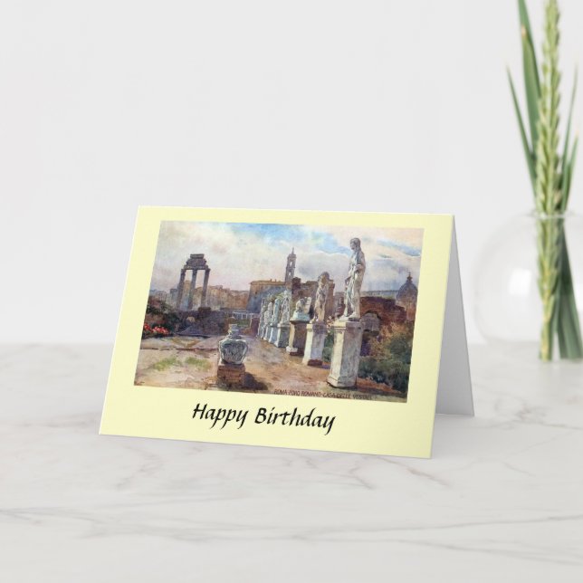 Cartão Birthday Card - Rome, Italy (Frente)