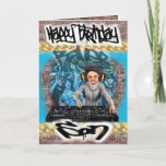 Cartão Birthday card Son<br><div class="desc">Birthday card for Son with a DJ on the decks exclusively designed by physical alteration and sold by Zazzle</div>