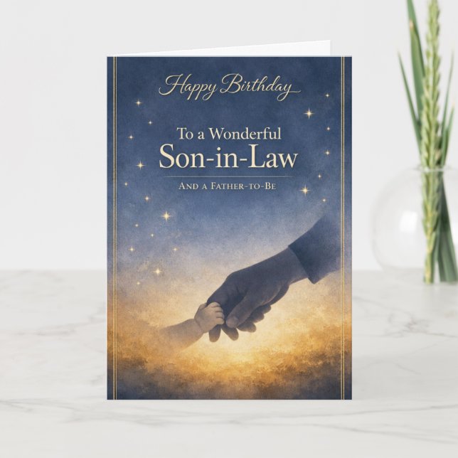 Cartão Birthday Card Son In Law - Father to be (Frente)