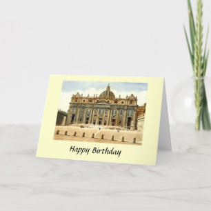 Cartão Birthday Card - St Peter's, Rome