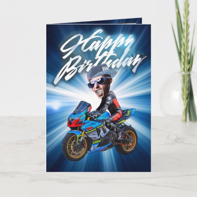 Cartão Birthday card superbike (Frente)