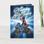 Cartão Birthday card superbike<br><div class="desc">Birthday card with a super bike design</div>